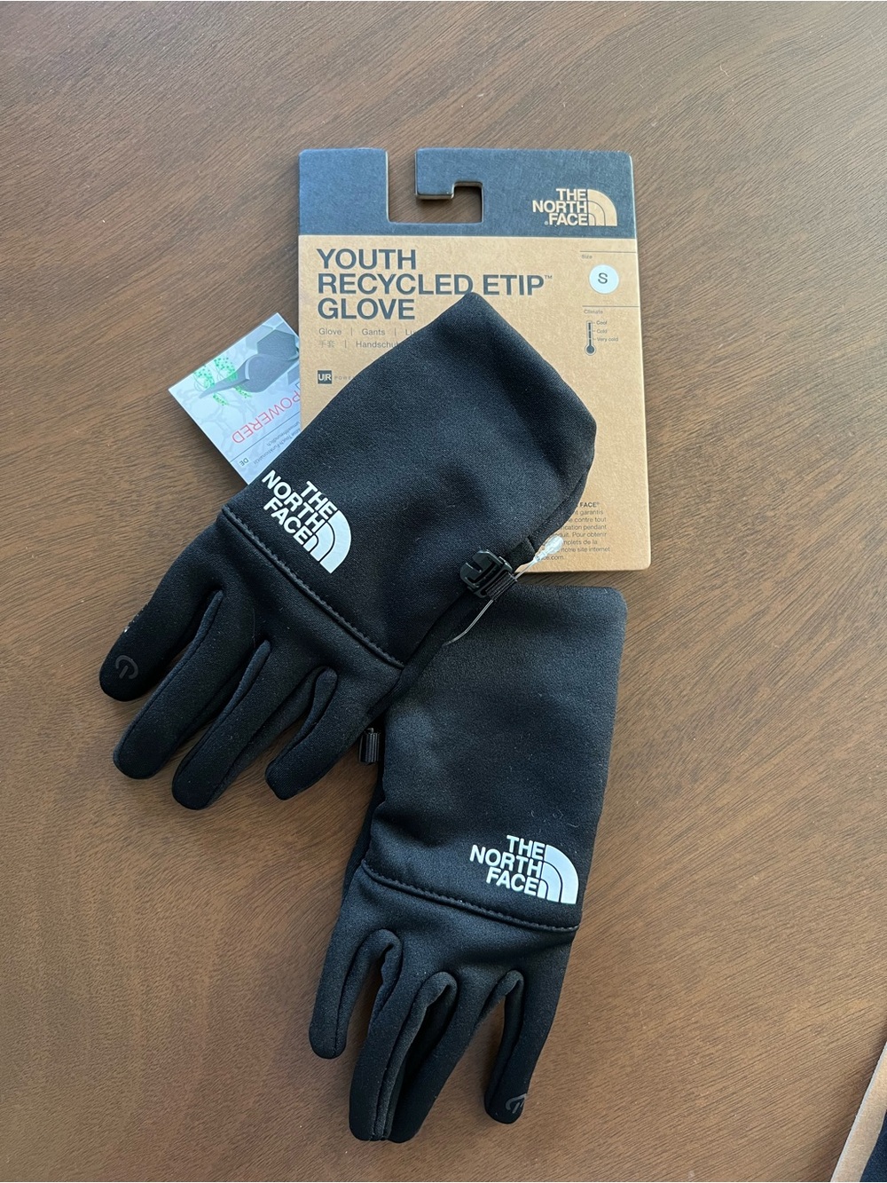 The North Face Youth Recycled Etip Glove - Black | Size Small